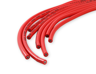 SPARK PLUG WIRE SET - 8MM - UNIVERSAL - RED WIRE WITH RED STRAIGHT BOOTS