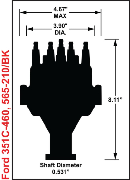 HOLLEY EFI DUAL SYNC FORD 351C, 400M, 429-460 DISTRIBUTOR
