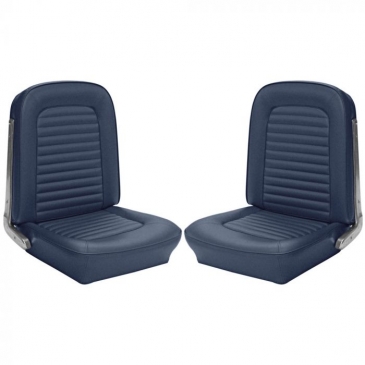 1965 FORD MUSTANG TWO FRONT BUCKETS UPHOLSTERY ONLY- STANDARD (BLUE) *TMI PRODUCT