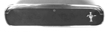 1965 FORD MUSTANG GT BLACK GLOVE DOOR W/EMBLEM