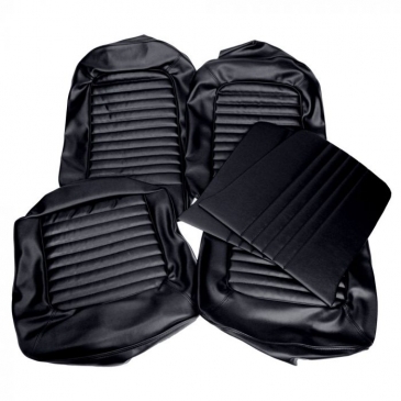 1965 FORD MUSTANG COMPLETE STANDARD UPHOLSTERY SET - FASTBACK (BLACK) *DISTINCTIVE INDUSTRIES