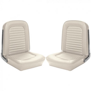 1965 FORD MUSTANG TWO FRONT BUCKETS UPHOLSTERY ONLY -STANDARD (WHITE) *TMI PRODUCT
