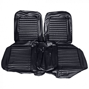 1966 FORD MUSTANG STANDARD FRONT BENCH ONLY UPHOLSTERY - (BLACK) *TMI PRODUCT