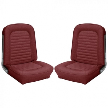 1966 FORD MUSTANG TWO FRONT BUCKETS ONLY UPHOLSTERY - STANDARD (RED) *TMI PRODUCT