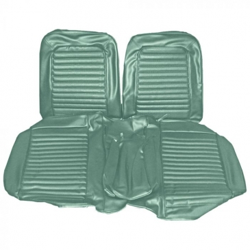 1966 FORD MUSTANG STANDARD FRONT BENCH ONLY UPHOLSTERY - (TURQUOISE) *DISTINCTIVE INDUSTRIES