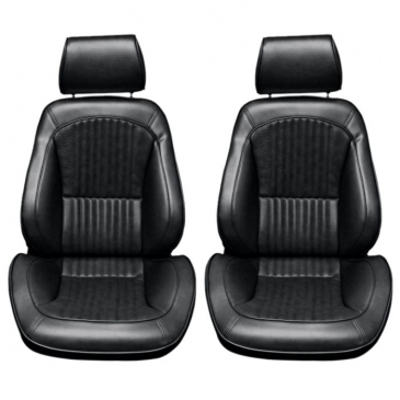 1968-69 FORD MUSTANG DISTINCTIVE INDUSTRIES STANDARD PROCAR TOURING II SEATS - (PAIR) BLACK