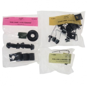 1969 FORD MUSTANG BRAKE & FUEL LINE JUNIOR HARDWARE KIT - 200/250 COUPE/FASTBACK