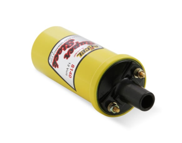 ACCEL IGNITION COIL - YELLOW - 42000V 1.4 OHM PRIMARY - POINTS - GOOD UP TO 6500 RPM