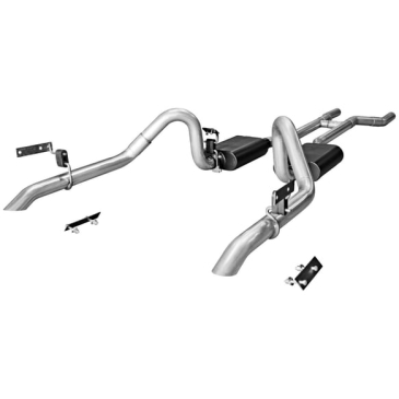 1967-70 FORD MUSTANG V8 Engine 2.5" 409 STAINLESS STEEL PIPES FLOWMASTER AMERICAN THUNDER CROSSMEMBER-BACK EXHAUST SYSTEM
