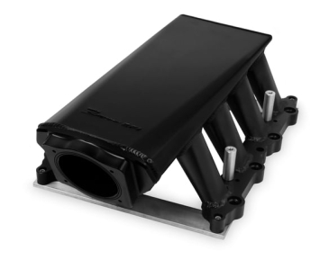 SNIPER EFI SHEET METAL FABRICATED INTAKE MANIFOLD 2015-2017 Ford 5.0L Coyote Engines 90mm Throttle Body Opening + Fuel Rail Kit Black Finish With Sniper EFI Logo