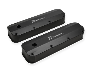 SNIPER VALVE COVER - FABRICATED ALUMINUM - FORD BIG BLOCK - BLACK FINISH