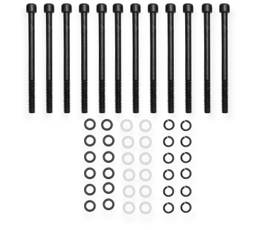 SNIPER VALVE COVER - FABRICATED ALUMINUM - FORD SMALL BLOCK - LONG BOLT - BLACK