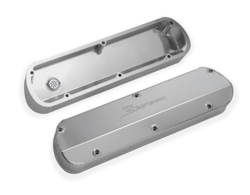 SNIPER VALVE COVER - FABRICATED ALUMINUM - FORD SMALL BLOCK - TALL - TAPERED EDGE - NATURAL ANODIZED