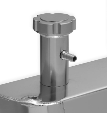 SNIPER VALVE COVER - FABRICATED ALUMINUM - FORD SMALL BLOCK - TALL - TAPERED EDGE - NATURAL ANODIZED