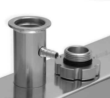 SNIPER VALVE COVER - FABRICATED ALUMINUM - FORD SMALL BLOCK - TALL - TAPERED EDGE - NATURAL ANODIZED