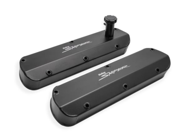SNIPER VALVE COVER - FABRICATED ALUMINUM - FORD SMALL BLOCK - TALL - TAPERED EDGE - BLACK