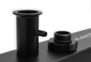 SNIPER VALVE COVER - FABRICATED ALUMINUM - FORD SMALL BLOCK - TALL - TAPERED EDGE - BLACK