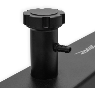 SNIPER VALVE COVER - FABRICATED ALUMINUM - FORD SMALL BLOCK - TALL - TAPERED EDGE - BLACK