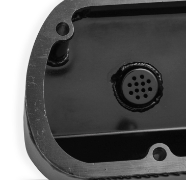 SNIPER VALVE COVER - FABRICATED ALUMINUM - FORD SMALL BLOCK - TALL - TAPERED EDGE - BLACK