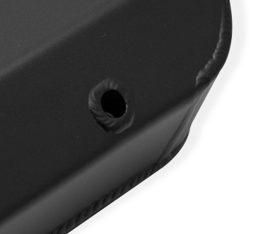 SNIPER VALVE COVER - FABRICATED ALUMINUM - FORD SMALL BLOCK - TALL - TAPERED EDGE - BLACK