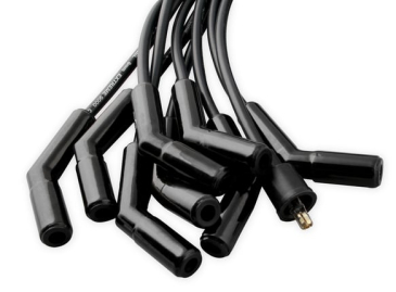 SPARK PLUG WIRE SET - UNIVERSAL - 135 DEG BLACK CERAMIC BOOTS / ACCEL 9002CK, Spark Plug Wires, Pro Fit Ceramic, Spiral Core, 8mm, Black, Set