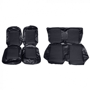 1966 FORD MUSTANG COMPLETE STANDARD UPHOLSTERY SET - COUPE (BLACK) *DISTINCTIVE INDUSTRIES