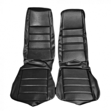 1971-73 FORD MUSTANG STANDARD TWO FRONT BUCKETS ONLY UPHOLSTERY - (BLACK) DISTINCTIVE INDUSTRIES