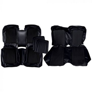 1968 FORD MUSTANG STANDARD/DELUXE BENCH COMPLETE UPHOLSTERY SET - COUPE (BLACK) *DISTINCTIVE INDUSTRIES