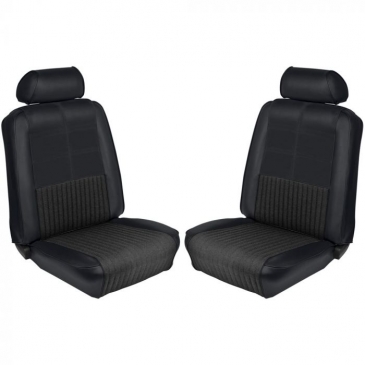 1969 FORD MUSTANG COMPLETE DELUXE WITH COMFORT WEAVE UPHOLSTERY SET - FASTBACK (BLACK) TMI PRODUCT
