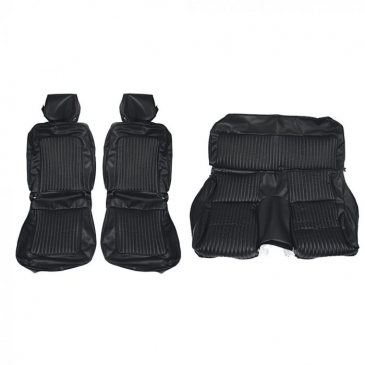 1969 FORD MUSTANG STANDARD COMPLETE UPHOLSTERY SET - CONVERTIBLE (BLACK) DISTINCTIVE INDUSTRIES
