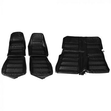 1970 FORD MUSTANG STANDARD COMPLETE UPHOLSTERY SET - FASTBACK (BLACK) DISTINCTIVE INDUSTRIES