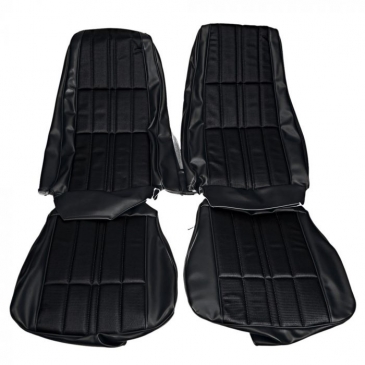 1971-73 FORD MUSTANG COMPLETE DELUXE UPHOLSTERY SET - COUPE (BLACK) DISTINCTIVE INDUSTRIES