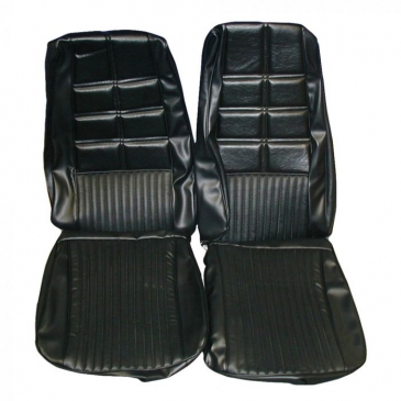 1970 FORD MUSTANG DELUXE UPHOLSTERY WITH COMFORT WEAVE COMPLETE SET - CONVERTIBLE (BLACK) DISTINCTIVE INDUSTRIES