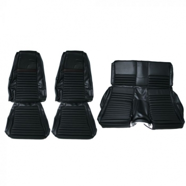 1969 FORD MUSTANG MACH 1 COMPLETE UPHOLSTERY SET -  FASTBACK (BLACK/BLACK) DISTINCTIVE INDUSTRIES