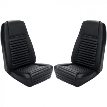 1969 FORD MUSTANG MACH 1 TWO FRONT BUCKETS ONLY UPHOLSTERY -  FASTBACK (BLACK/BLACK) TMI PRODUCT