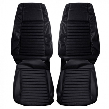1970 FORD MUSTANG MACH 1 TWO FRONT BUCKET SEATS ONLY UPHOLSTERY - FASTBACK (BLACK/BLACK) DISTINCTIVE INDUSTRIES