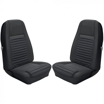 1970 FORD MUSTANG MACH 1 COMPLETE UPHOLSTERY SET - FASTBACK (BLACK/GRAY) TMI PRODUCT