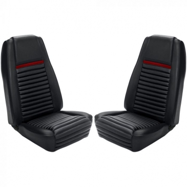 1969 FORD MUSTANG MACH 1 COMPLETE UPHOLSTERY SET -  FASTBACK (BLACK/RED) TMI PRODUCT