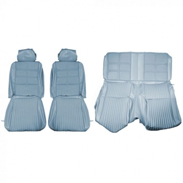 1969 FORD MUSTANG DELUXE COMPLETE UPHOLSTERY SET WITH COMFORT WEAVE - FASTBACK (BLUE) DISTINCTIVE INDUSTRIES