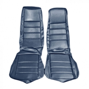 1971-73 FORD MUSTANG STANDARD TWO FRONT BUCKETS ONLY UPHOLSTERY - (BLUE) DISTINCTIVE INDUSTRIES