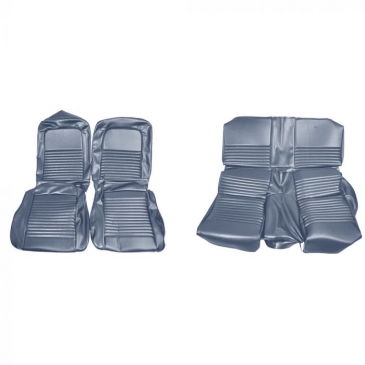 1967 FORD MUSTANG COMPLETE DELUXE UPHOLSTERY SET WITH COMFORT WEAVE - COUPE (BLUE) *DISTINCTIVE INDUSTRIES