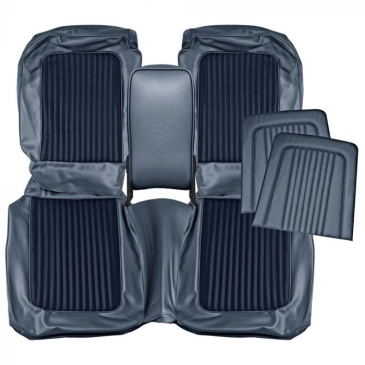 1968 FORD MUSTANG STANDARD/DELUXE FRONT BENCH UPHOLSTERY ONLY - (BLUE) *DISTINCTIVE INDUSTRIES