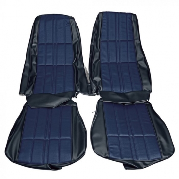 1971-73 FORD MUSTANG COMPLETE DELUXE UPHOLSTERY SET - FASTBACK (BLUE) DISTINCTIVE INDUSTRIES