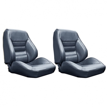 1971-73 FORD MUSTANG DISTINCTIVE INDUSTRIES STANDARD PROCAR TOURING II SEATS - (PAIR) BLUE