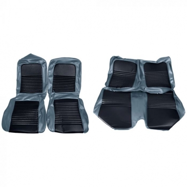 1967 FORD MUSTANG COMPLETE STANDARD/DELUXE UPHOLSTERY SET - FASTBACK BUCKET SEATS (BLUE) *DISTINCTIVE INDUSTRIES