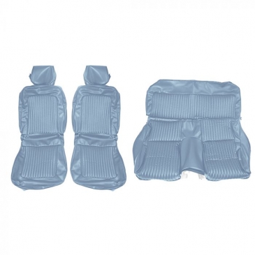 1969 FORD MUSTANG STANDARD COMPLETE UPHOLSTERY SET - COUPE (BLUE) DISTINCTIVE INDUSTRIES