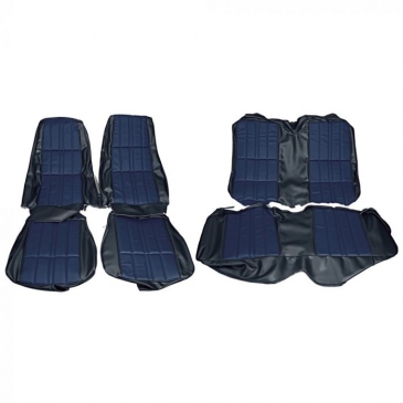 1971-73 FORD MUSTANG COMPLETE DELUXE UPHOLSTERY SET - COUPE (BLUE) DISTINCTIVE INDUSTRIES