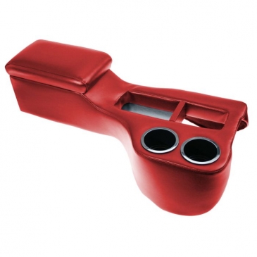 1964-1970 FORD MUSTANG CLASSIC CRUISER HUMPHUGGER CONSOLE - BRIGHT RED (COUPE/FASTBACK)