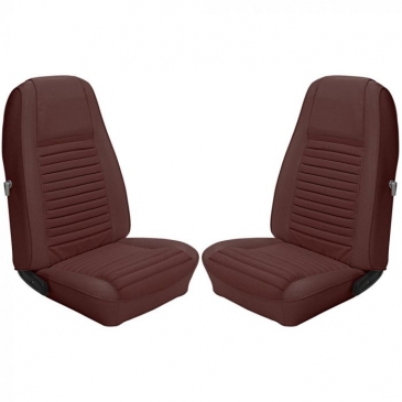 1970 FORD MUSTANG MACH 1 TWO FRONT BUCKET SEATS ONLY UPHOLSTERY - FASTBACK (DARK RED) TMI PRODUCT