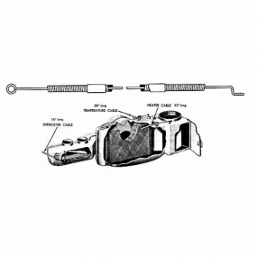 1965-1966 FORD MUSTANG DEFROSTER CABLE KIT